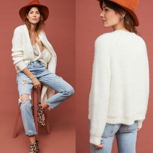 Anthropologie Sweaters - NWOT Anthropologie Northbound Eyelash Cardigan S